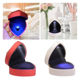 Maxbell Heart Shaped Ring Box with Light Elegant and Luxurious Earring for Wedding Red
