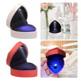 Maxbell Heart Shaped Ring Box with Light Elegant and Luxurious Earring for Wedding Red
