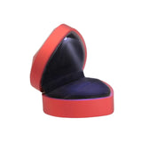Maxbell Heart Shaped Ring Box with Light Elegant and Luxurious Earring for Wedding Red