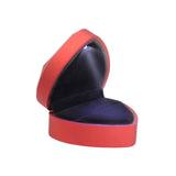 Maxbell Heart Shaped Ring Box with Light Elegant and Luxurious Earring for Wedding Red