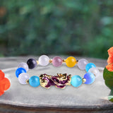 Maxbell Beaded Bracelet Pixiu Pi Yao Pendant Chinese Style Exquisite Craftsmanship