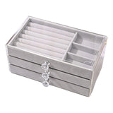 Maxbell Acrylic Jewelry Organizer with 3 Drawers Sturdy for Woman and Girls Elegant