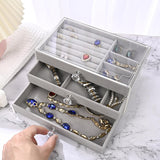 Maxbell Acrylic Jewelry Organizer with 3 Drawers Sturdy for Woman and Girls Elegant