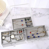 Maxbell Acrylic Jewelry Organizer with 3 Drawers Sturdy for Woman and Girls Elegant