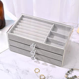 Maxbell Acrylic Jewelry Organizer with 3 Drawers Sturdy for Woman and Girls Elegant