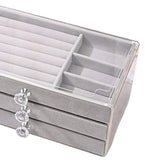 Maxbell Acrylic Jewelry Organizer with 3 Drawers Sturdy for Woman and Girls Elegant