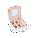 Maxbell Small Jewelry Storage Box Gift Jewelry Container for Rings Valentines Day Square White