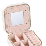 Maxbell Small Jewelry Storage Box Gift Jewelry Container for Rings Valentines Day Square White