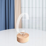 Maxbell Watch Display Stand Wooden Base Organizer Storage for Dresser Store Home Beige Short Cylinder
