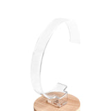 Maxbell Watch Display Stand Wooden Base Organizer Storage for Dresser Store Home Beige Short Cylinder