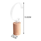 Maxbell Watch Display Stand Wooden Base Organizer Storage for Dresser Store Home Beige Tall Cylinder