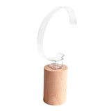 Maxbell Watch Display Stand Wooden Base Organizer Storage for Dresser Store Home Beige Tall Cylinder