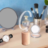 Maxbell Watch Display Stand Wooden Base Organizer Storage for Dresser Store Home Beige Tall Cylinder