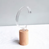 Maxbell Watch Display Stand Wooden Base Organizer Storage for Dresser Store Home Beige Tall Cylinder