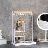 Maxbell Metal Jewelry Organizer Stand with Tray Gift for Bangles Hair Accessories