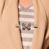 Maxbell Sweater Cardigan Clip Butterfly Shaped Multicolor for Neckerchief Dresses