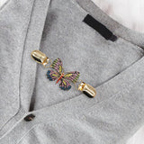 Maxbell Sweater Cardigan Clip Butterfly Shaped Multicolor for Neckerchief Dresses