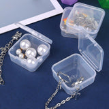 Maxbell 6x Mini Jewelry Storage Box Transparent Square with Lid for Earplugs Crafts S