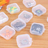 Maxbell 6x Mini Jewelry Storage Box Transparent Square with Lid for Earplugs Crafts S