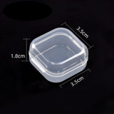 Maxbell 6x Mini Jewelry Storage Box Transparent Square with Lid for Earplugs Crafts S