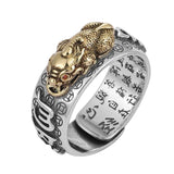 Maxbell Rings Fashion Resizable Vintage Pixiu Lucky for Boys Party Valentine'S Day