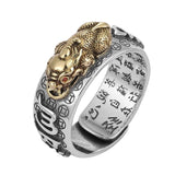 Maxbell Rings Fashion Resizable Vintage Pixiu Lucky for Boys Party Valentine'S Day