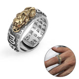 Maxbell Rings Fashion Resizable Vintage Pixiu Lucky for Boys Party Valentine'S Day