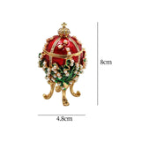 Maxbell Enameled Trinket Box with Rhinestones Vintage style Crafts for Easter Red