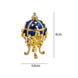 Maxbell Enameled Trinket Box with Rhinestones Vintage style Crafts for Easter Blue