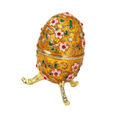Maxbell Sparkling Egg Trinket Box Earring Holder Case for Easter Anniversary Party Aureate
