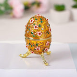 Maxbell Sparkling Egg Trinket Box Earring Holder Case for Easter Anniversary Party Aureate
