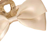 Maxbell Elegant Bowknot Hair Claw Clip Cloth Decorative for Thin Hair or Thick Hair White