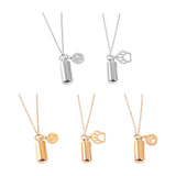 Maxbell Small Cylinder Cremation Urn Necklace Ashes Keepsake for Dog and Cats Ashes Aureate Love