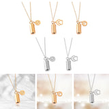 Maxbell Small Cylinder Cremation Urn Necklace Ashes Keepsake for Dog and Cats Ashes Aureate Love