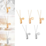 Maxbell Small Cylinder Cremation Urn Necklace Ashes Keepsake for Dog and Cats Ashes Aureate Love