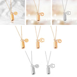 Maxbell Small Cylinder Cremation Urn Necklace Ashes Keepsake for Dog and Cats Ashes Aureate Love