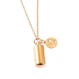 Maxbell Small Cylinder Cremation Urn Necklace Ashes Keepsake for Dog and Cats Ashes Aureate Love