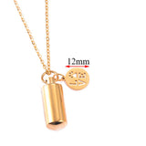 Maxbell Small Cylinder Cremation Urn Necklace Ashes Keepsake for Dog and Cats Ashes Aureate Love