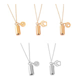 Maxbell Small Cylinder Cremation Urn Necklace Ashes Keepsake for Dog and Cats Ashes Aureate Love