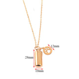 Maxbell Small Cylinder Cremation Urn Necklace Ashes Keepsake for Dog and Cats Ashes Aureate Paw inside