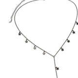 Maxbell Unique Pendant Necklace Charm Chain Necklace for Anniversary Girlfriend Black Star