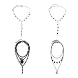 Maxbell Unique Pendant Necklace Charm Chain Necklace for Anniversary Girlfriend Black Star