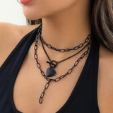Maxbell Pendant Necklace Layering Chain Necklace Layered Necklaces for Party Mother Heart