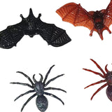 Maxbell 4Pieces Bat Spider Shape rings Personalized Vintage for Halloween Women Men