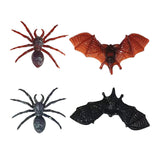 Maxbell 4Pieces Bat Spider Shape rings Personalized Vintage for Halloween Women Men