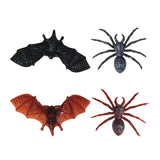 Maxbell 4Pieces Bat Spider Shape rings Personalized Vintage for Halloween Women Men
