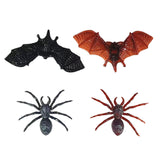 Maxbell 4Pieces Bat Spider Shape rings Personalized Vintage for Halloween Women Men