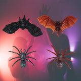 Maxbell 4Pieces Bat Spider Shape rings Personalized Vintage for Halloween Women Men