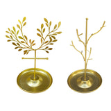 Maxbell Iron Jewelry Stand Earrings Hanging Dresser for Necklaces Brooches Watch Leaf