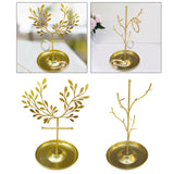 Maxbell Iron Jewelry Stand Earrings Hanging Dresser for Necklaces Brooches Watch Leaf